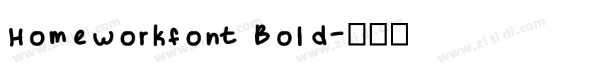 Homeworkfont Bold字体转换